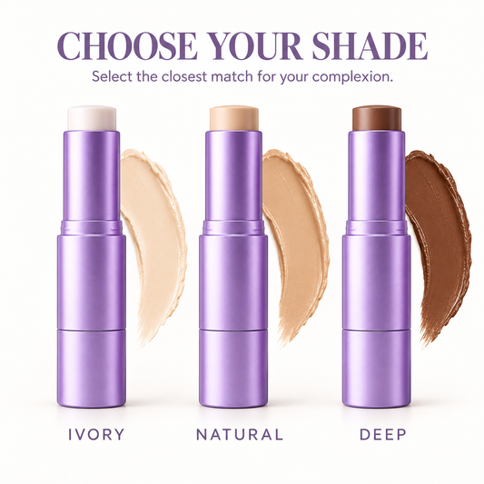 2-in-1 Complexion Makeup Stick with Blending Brush